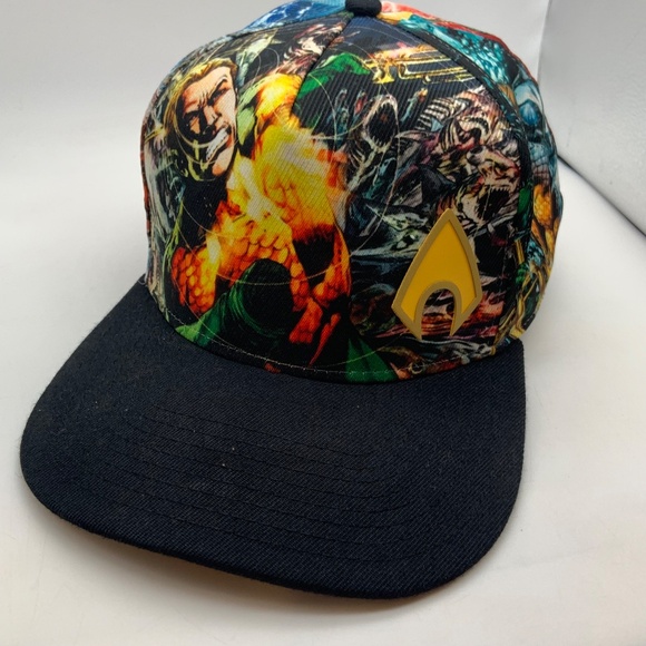 DC Comics Superheros All Over Print Polyester/Acrylic/Wool Snapback Hat - Picture 11 of 16